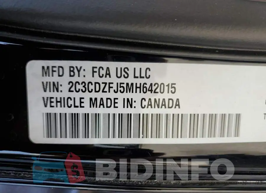 2C3CDZFJ5MH642015 Photo# 12