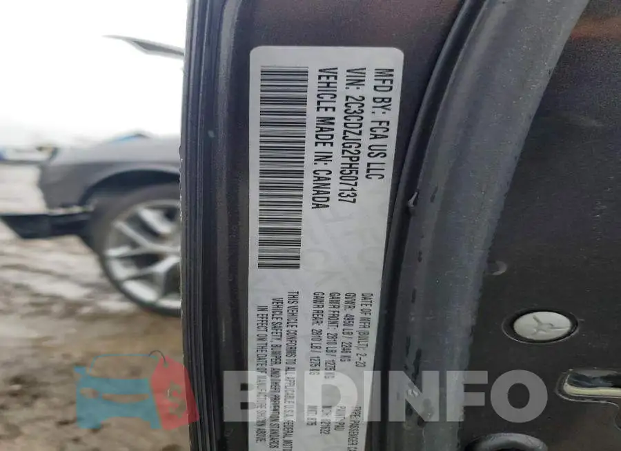 2C3CDZJG2PH507137 Photo# 12