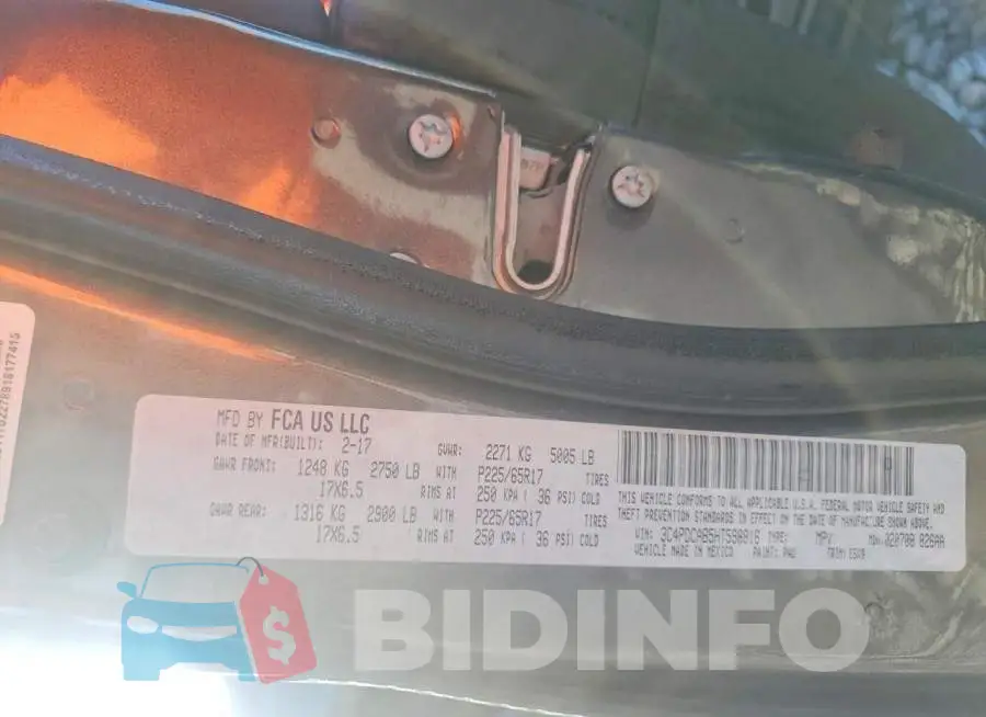 3C4PDCAB5HT598816 Photo# 13