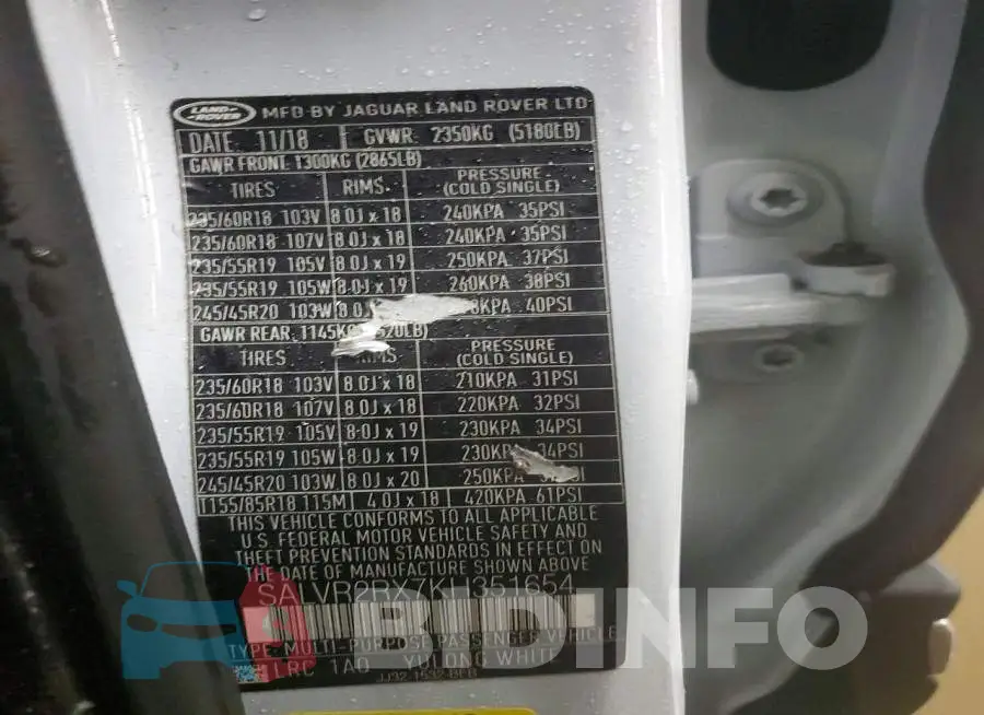 SALVR2RX7KH351654 Photo# 14