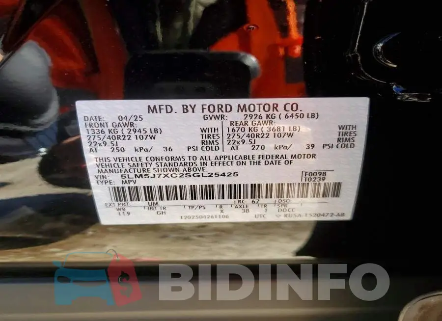 5LM5J7XC2SGL25425 Photo# 14