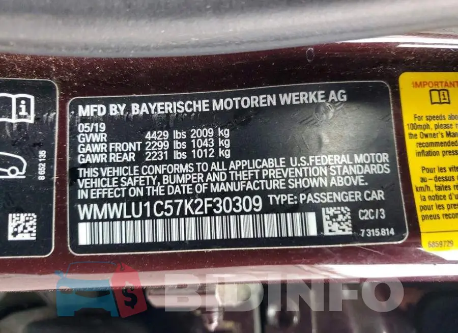 WMWLU1C57K2F30309 Photo# 12