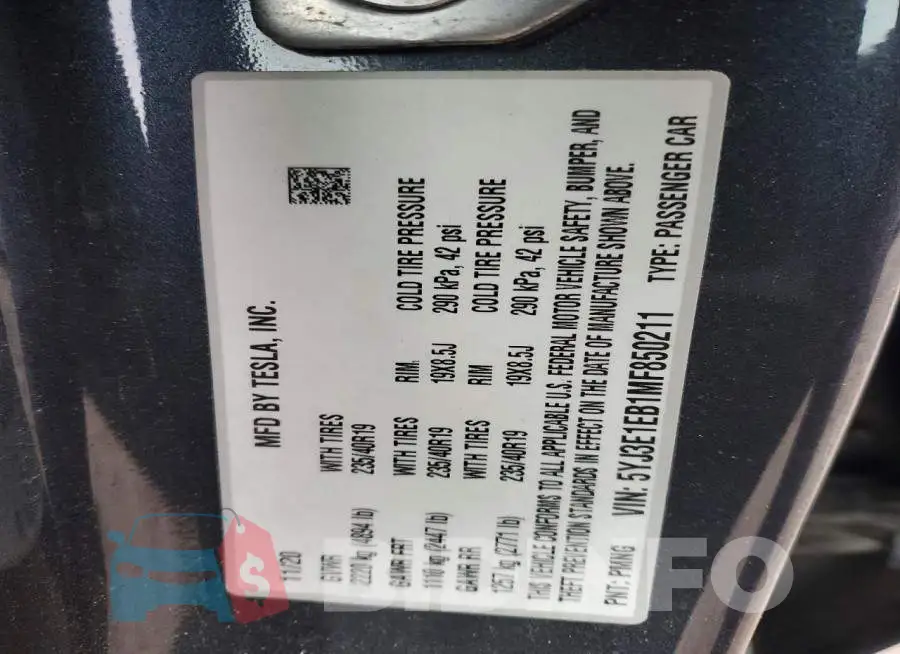 5YJ3E1EB1MF850211 Photo# 12