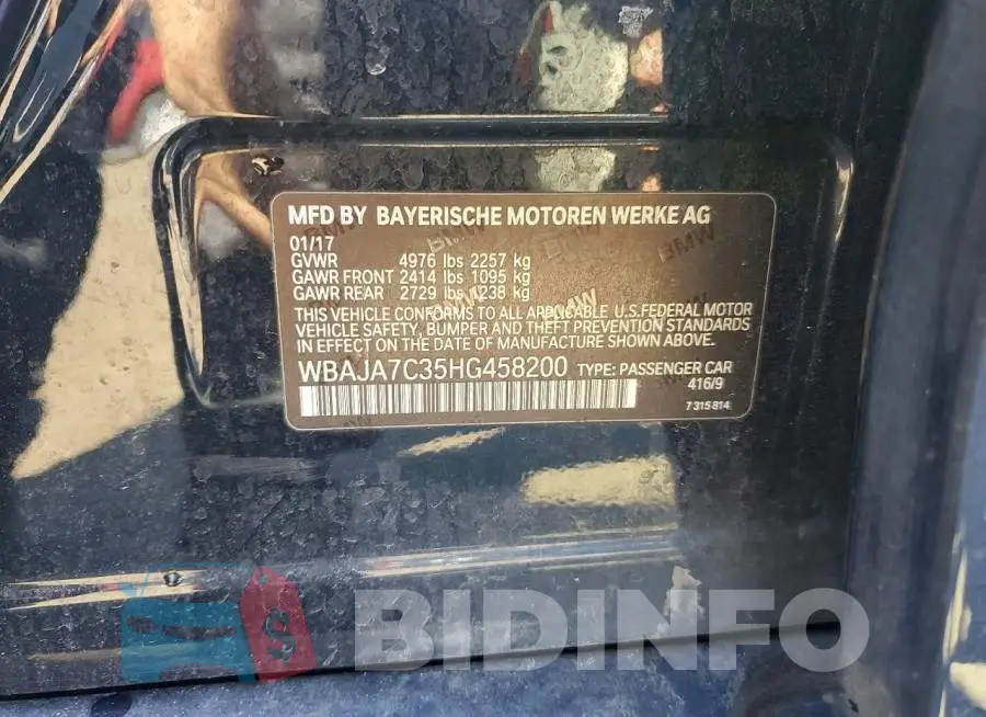 WBAJA7C35HG458200 Photo# 12
