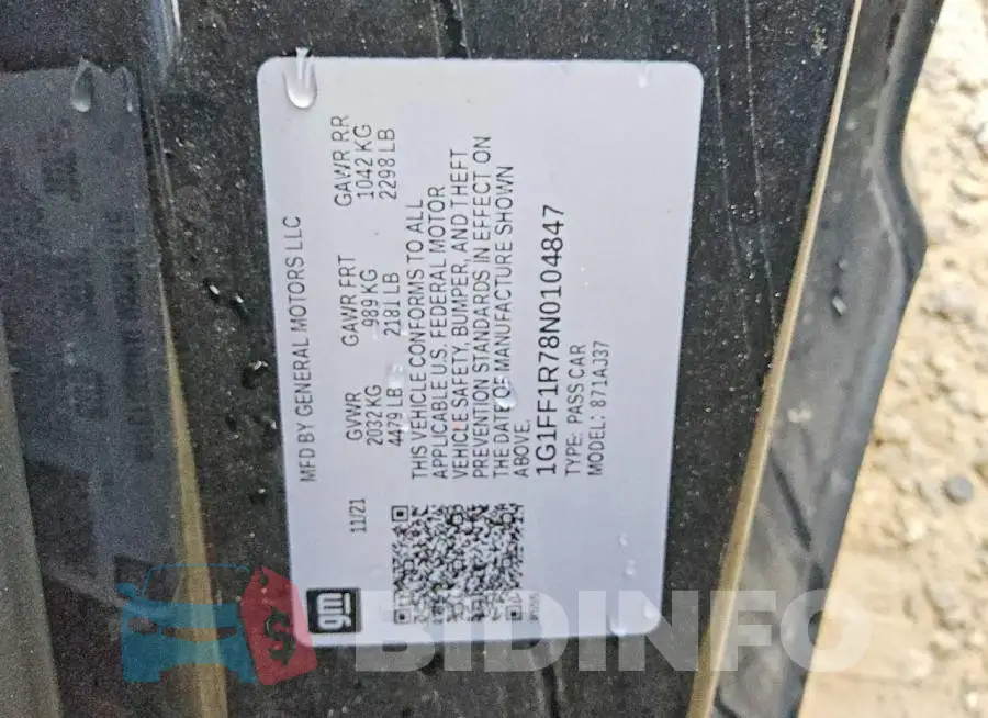 1G1FF1R78N0104847 Photo# 12