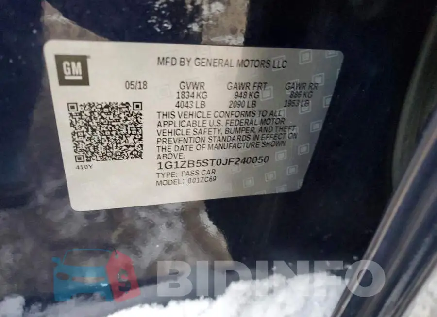 1G1ZB5ST0JF240050 Photo# 13
