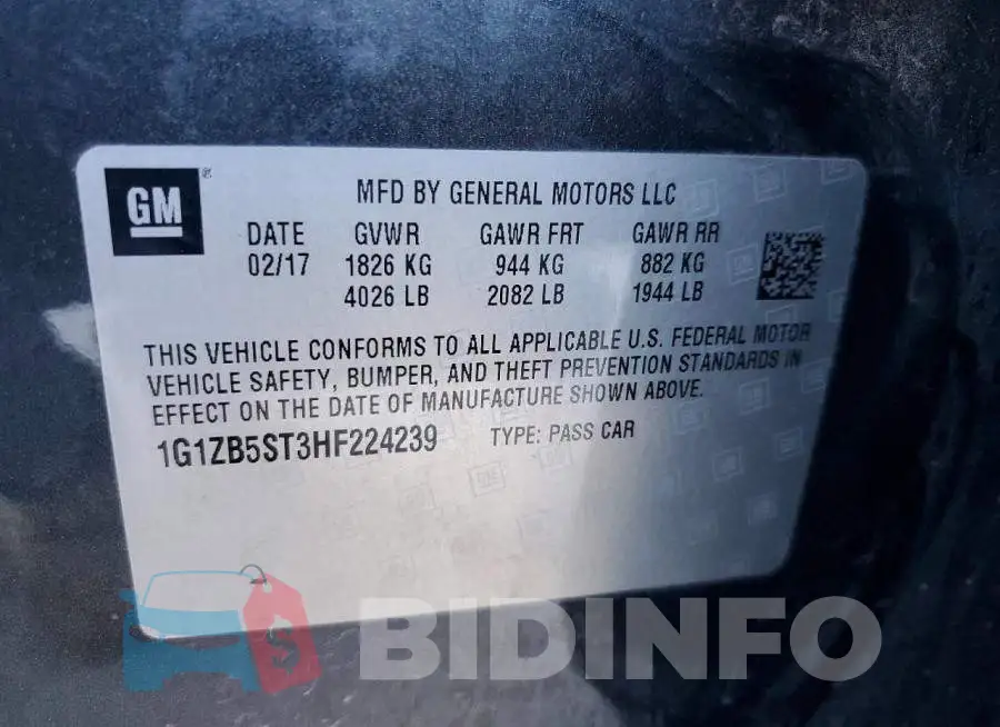1G1ZB5ST3HF224239 Photo# 12