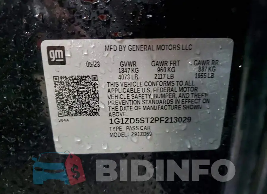 1G1ZD5ST2PF213029 Photo# 13