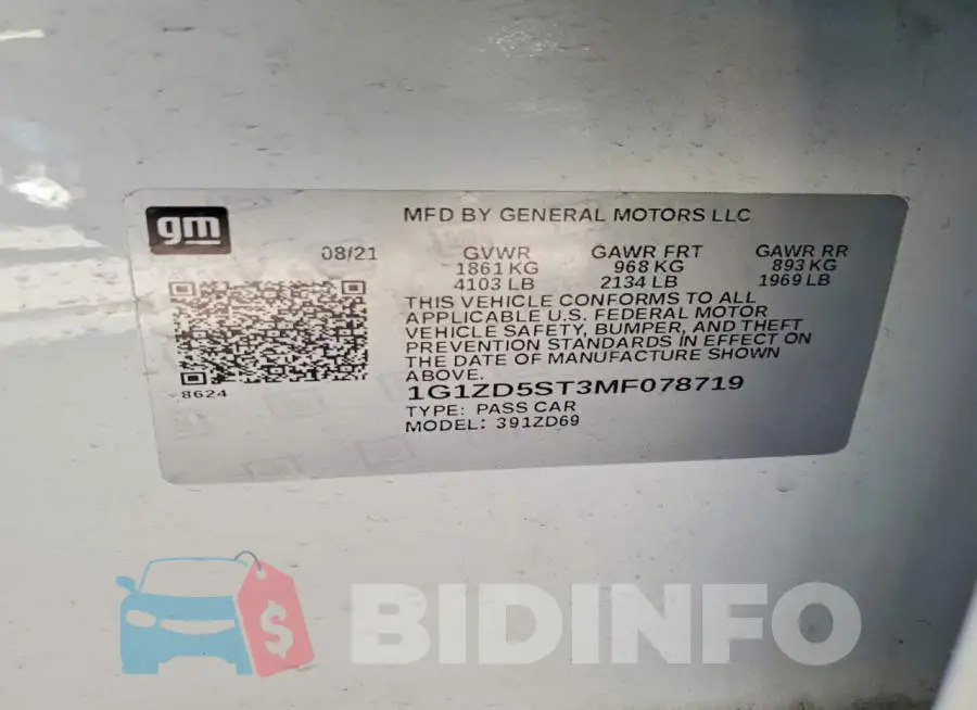 1G1ZD5ST3MF078719 Photo# 13