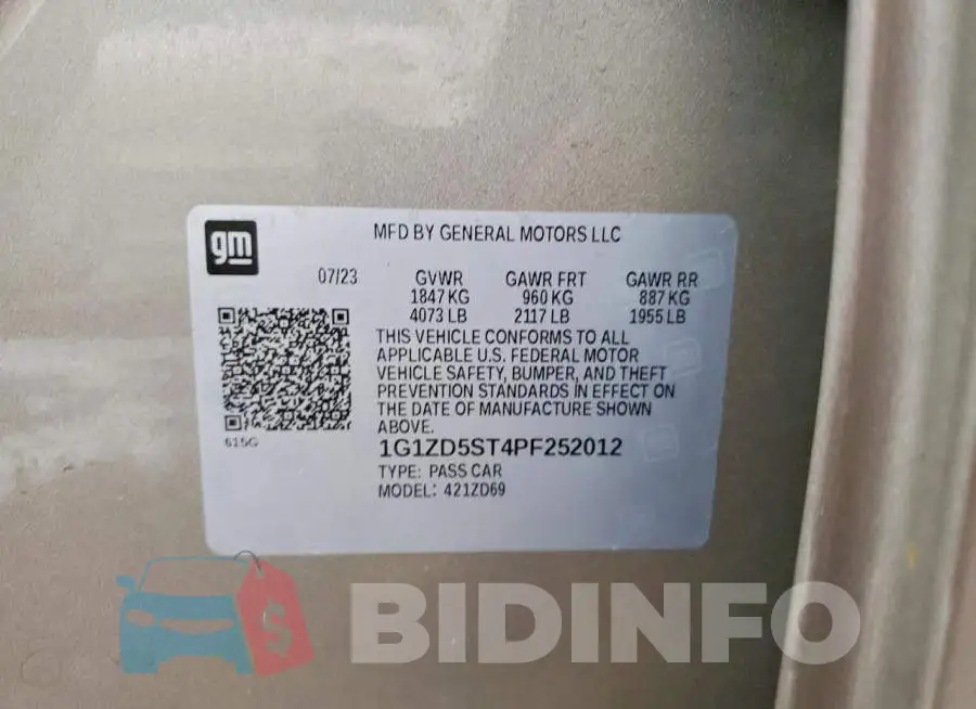 1G1ZD5ST4PF252012 Photo# 12