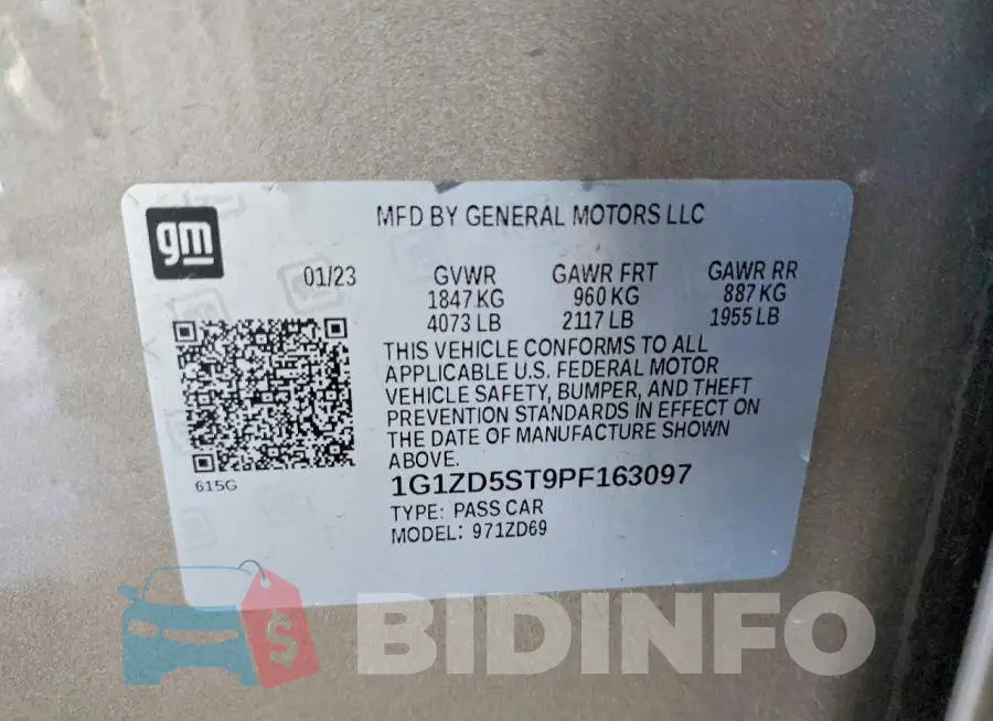 1G1ZD5ST9PF163097 Photo# 12
