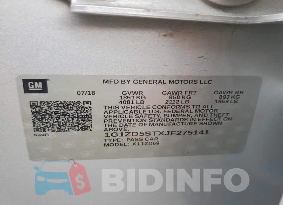 1G1ZD5STXJF275141 Photo# 12