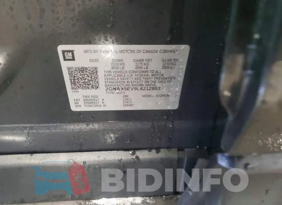 2GNAX5EV9L6212853 Photo# 13
