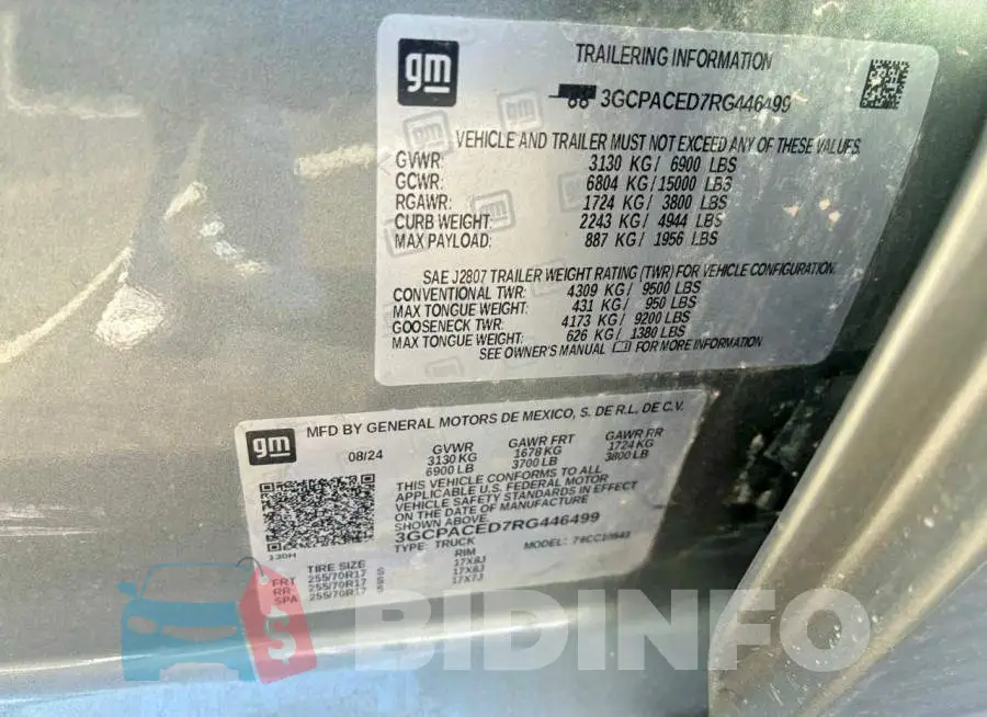 3GCPACED7RG446499 Photo# 10