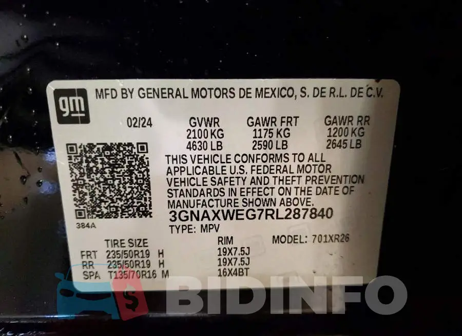 3GNAXWEG7RL287840 Photo# 14