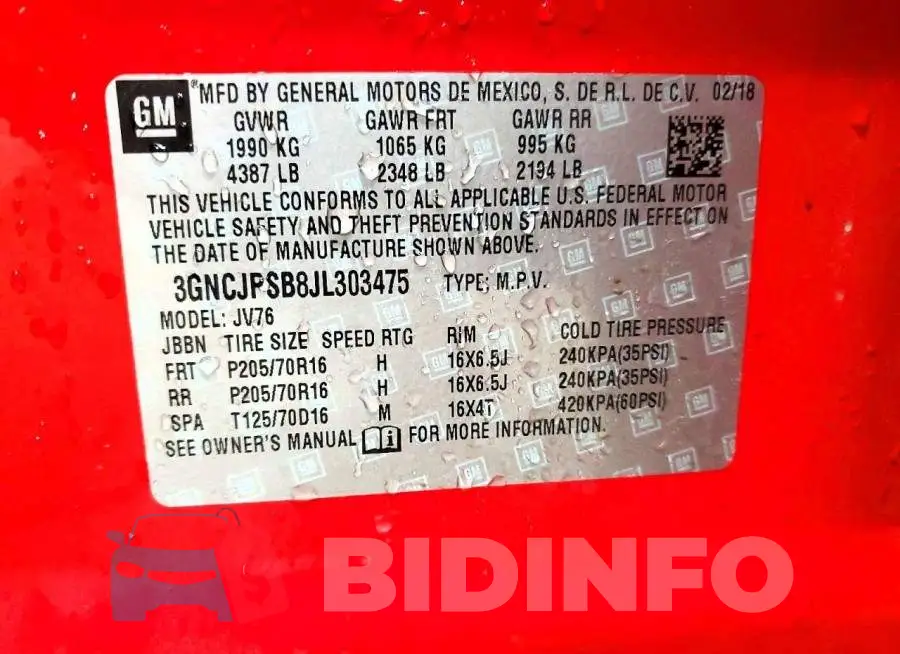 3GNCJPSB8JL303475 Photo# 13