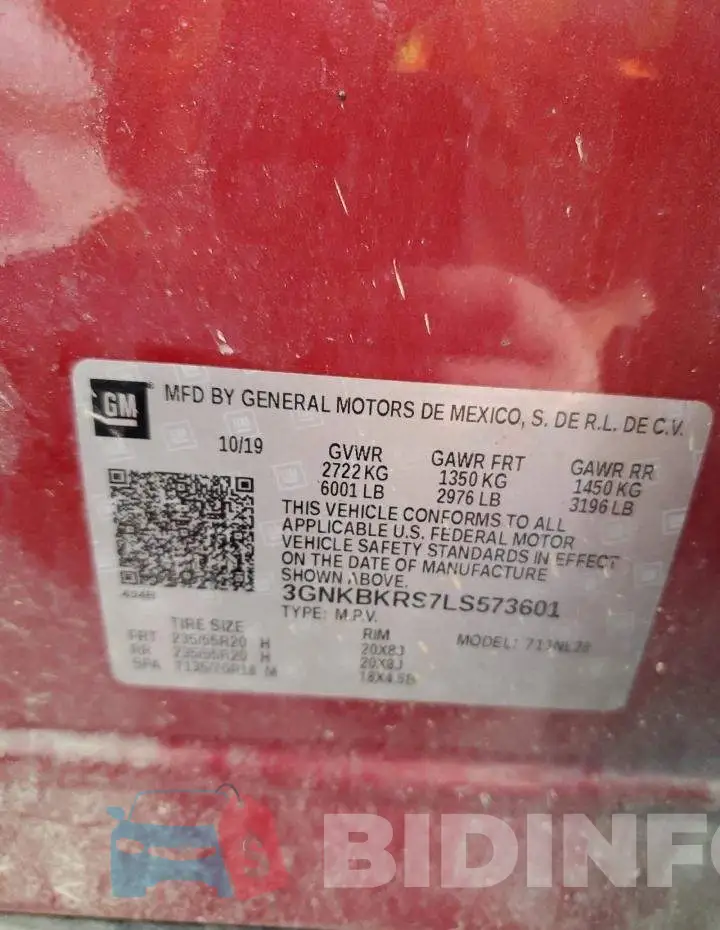 3GNKBKRS7LS573601 Photo# 13