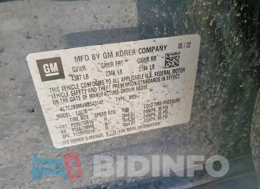 KL7CJNSM4NB543142 Photo# 13