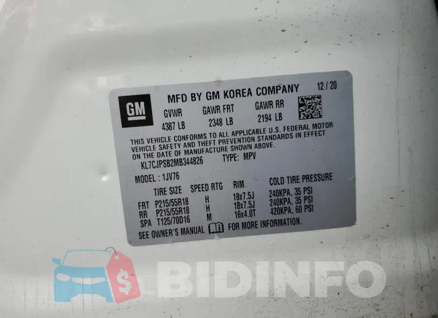 KL7CJPSB2MB344826 Photo# 12