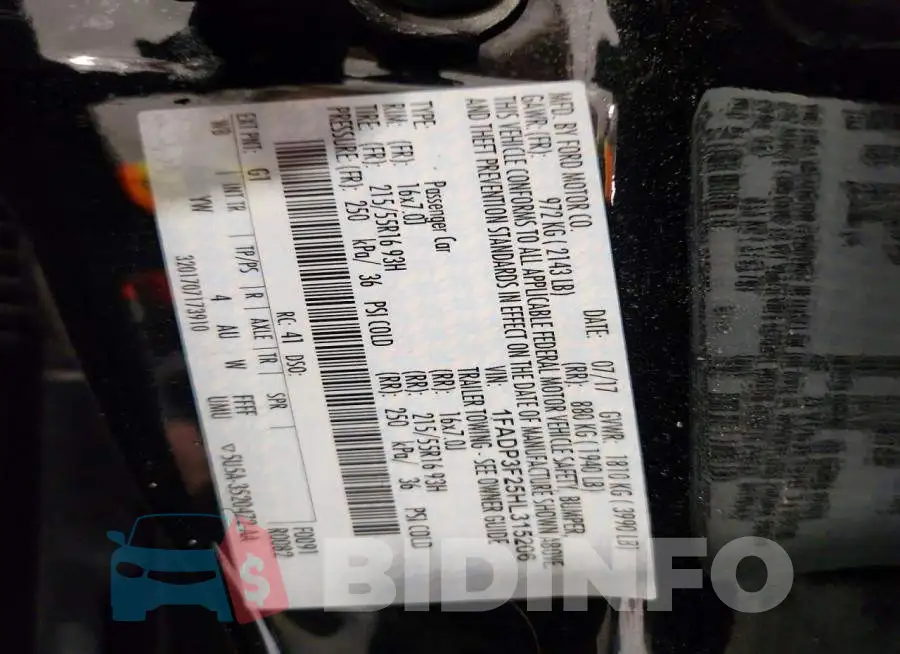 1FADP3F25HL315206 Photo# 12