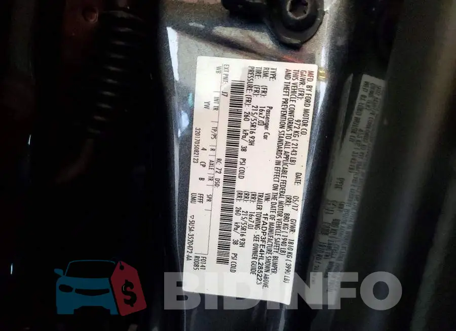 1FADP3FE4HL285223 Photo# 12