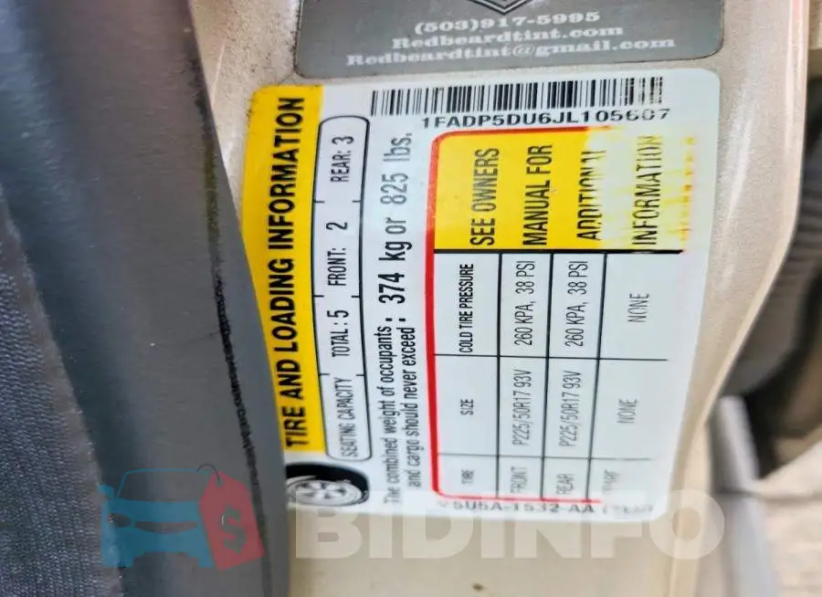 1FADP5DU6JL105607 Photo# 12