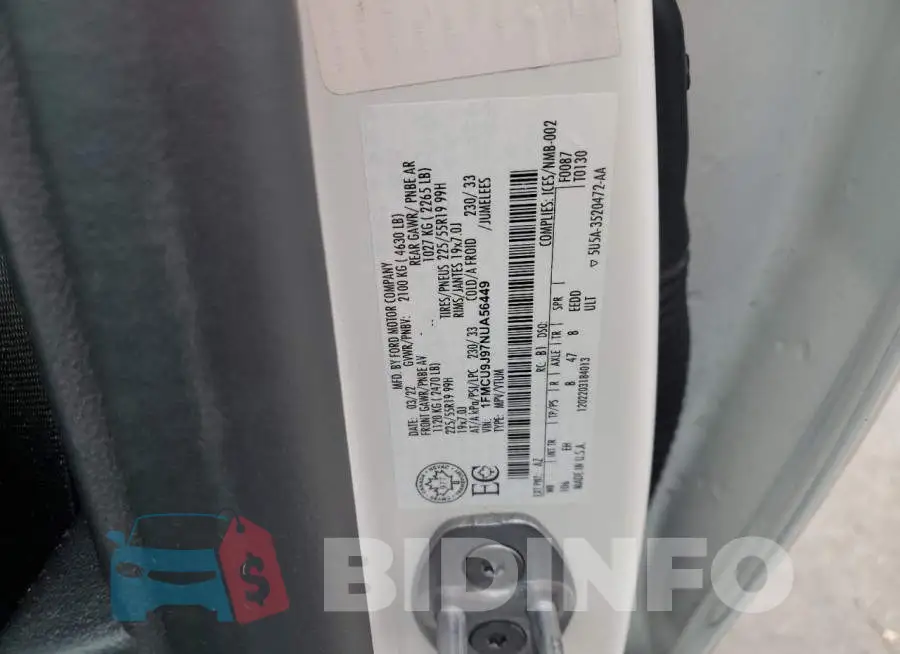1FMCU9J97NUA56449 Photo# 13