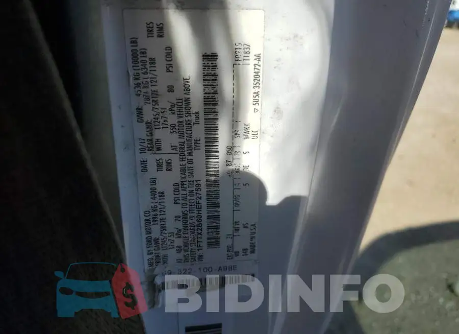 1FT7X2B60HEF27591 Photo# 12