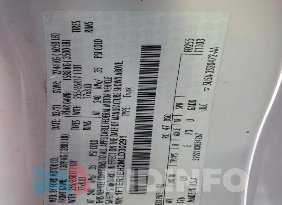 1FTER1EH2MLD30291 Photo# 12