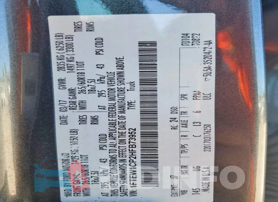 1FTEW1CP2HFB73952 Photo# 12
