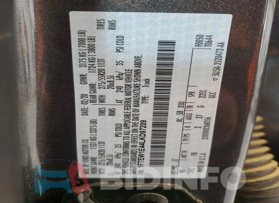1FTEW1E44LKD97209 Photo# 12