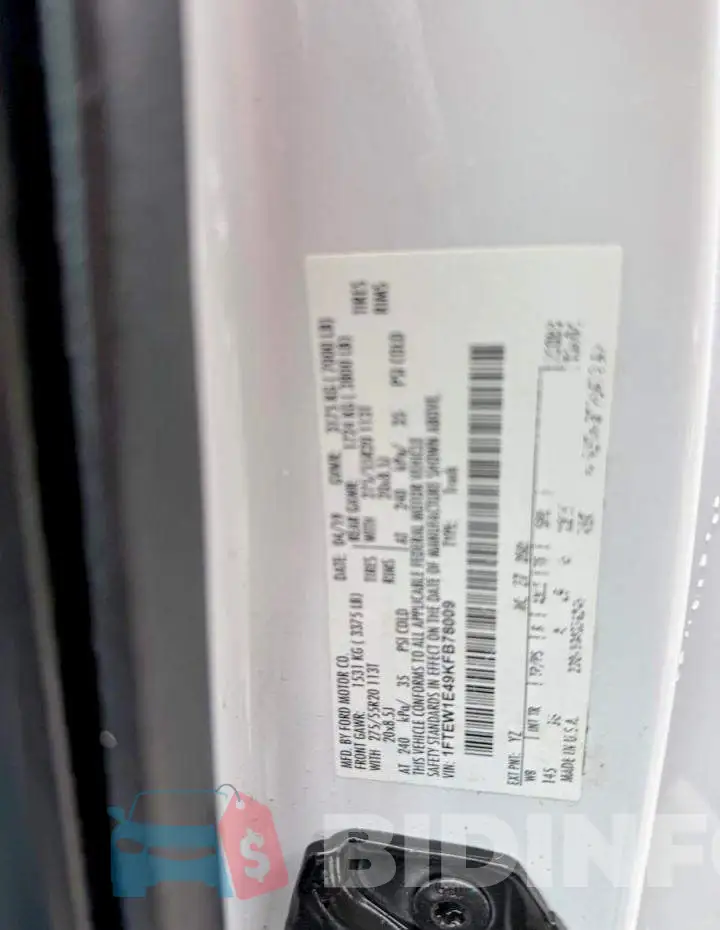 1FTEW1E49KFB78009 Photo# 10