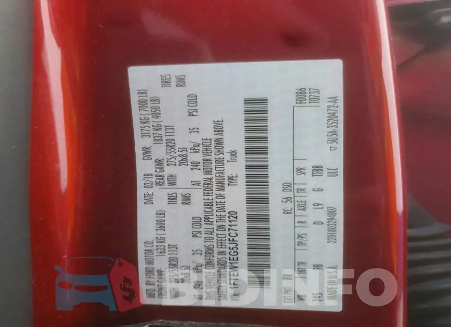 1FTEW1EG5JFC71120 Photo# 12