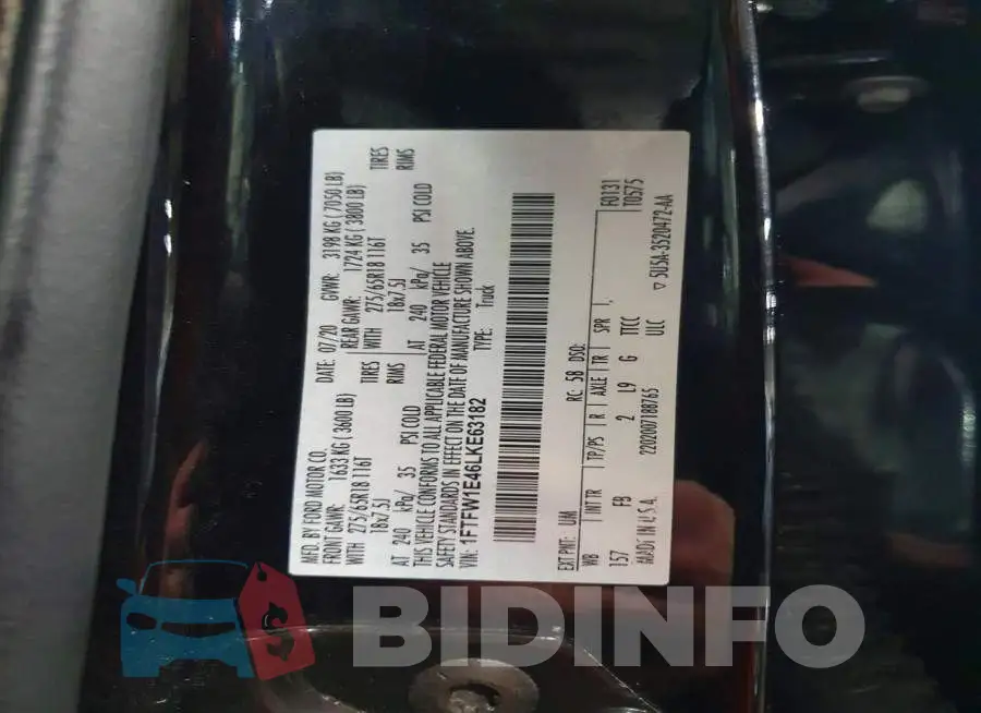 1FTFW1E46LKE63182 Photo# 13