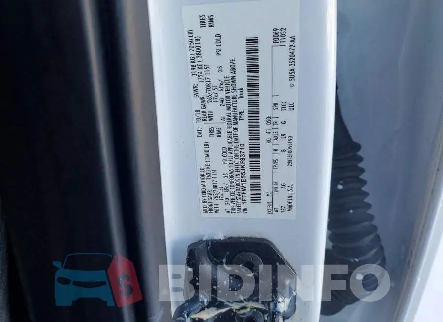 1FTFW1E55JKF83710 Photo# 12
