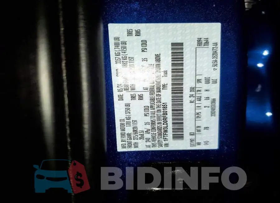1FTFW3LD0RFB01851 Photo# 12