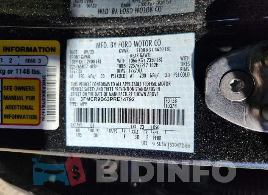 3FMCR9B63PRE14792 Photo# 14