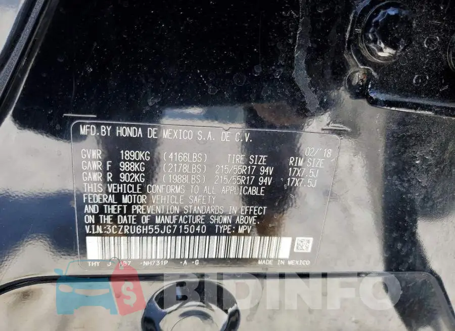 3CZRU6H55JG715040 Photo# 14