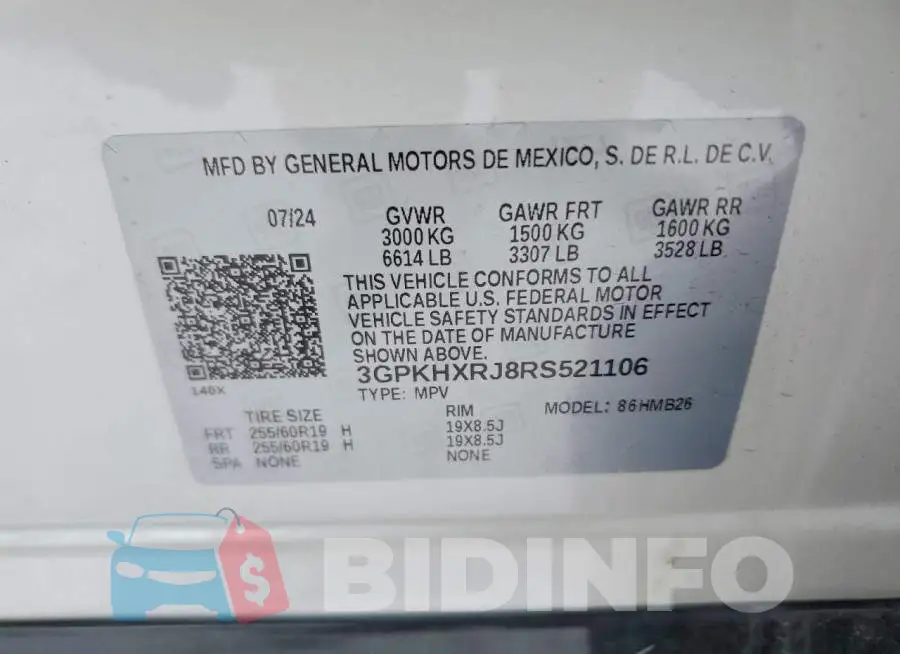 3GPKHXRJ8RS521106 Photo# 13