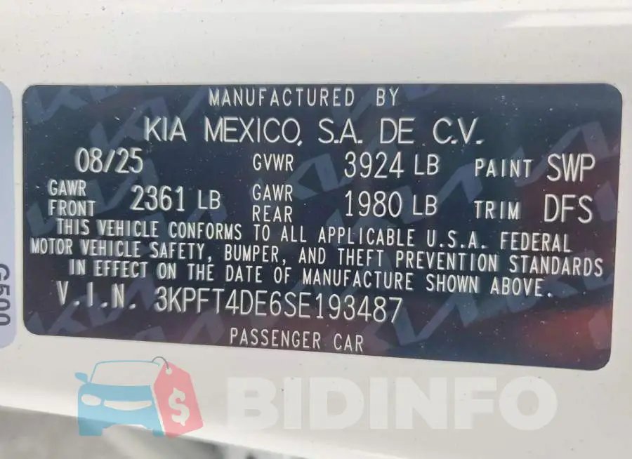 3KPFT4DE6SE193487 Photo# 13