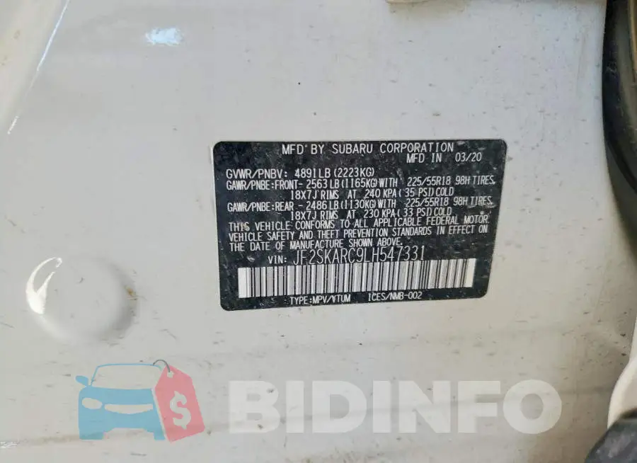 JF2SKARC9LH547331 Photo# 13
