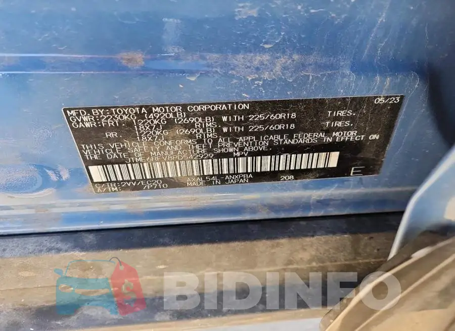 JTME6RFV8PD542929 Photo# 13