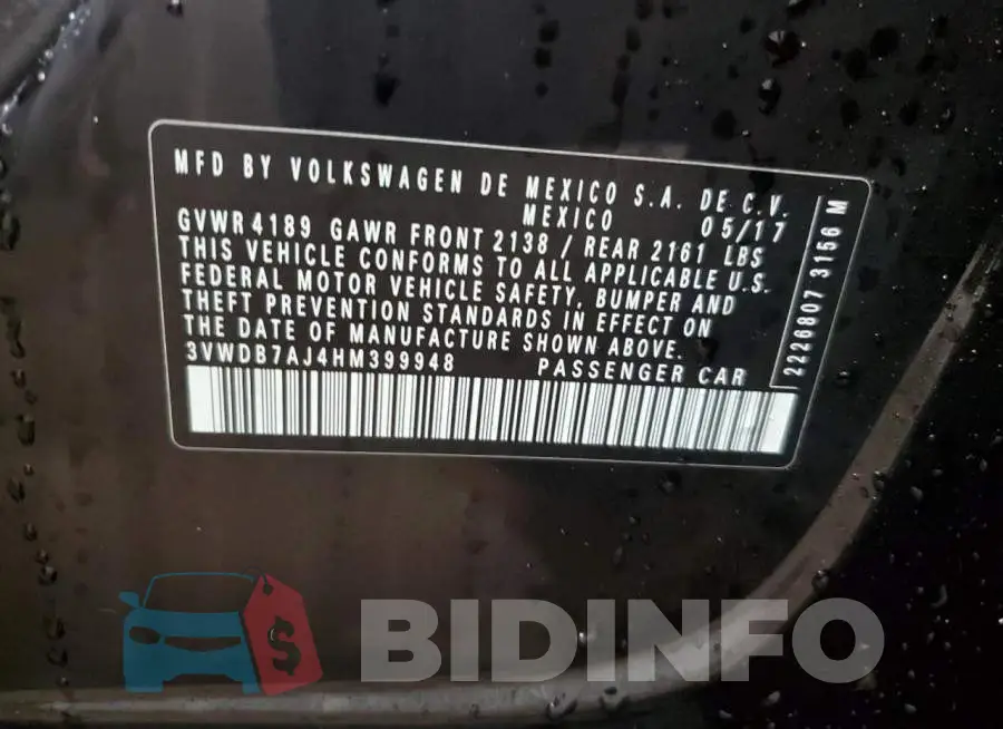 3VWDB7AJ4HM399948 Photo# 12