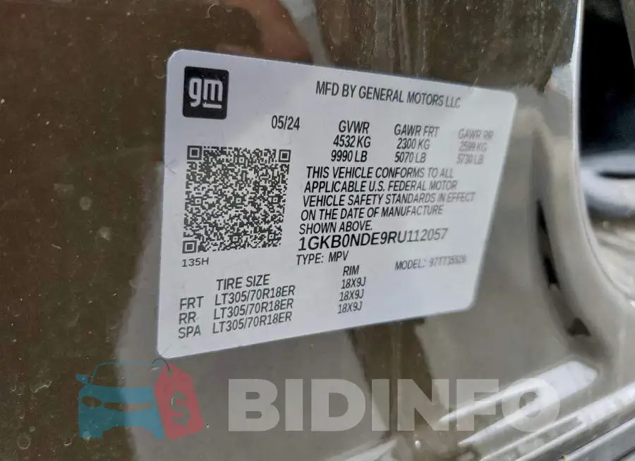 1GKB0NDE9RU112057 Photo# 13