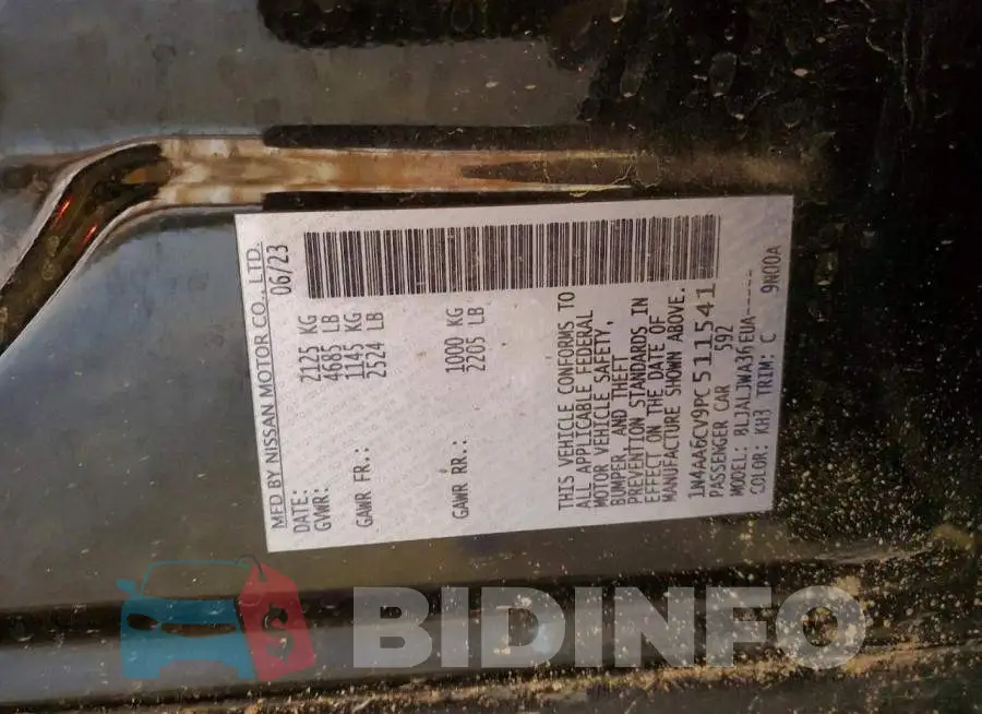 1N4AA6CV9PC511541 Photo# 12