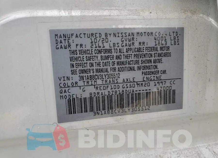3N1AB8CV3LY305512 Photo# 13