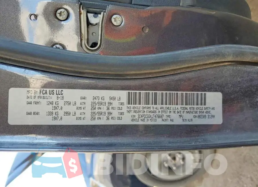 3C4PDCGGXJT476607 Photo# 13