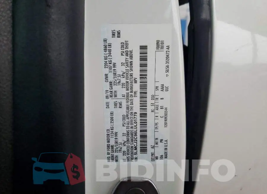 5LMCJ2C96LUL01779 Photo# 12