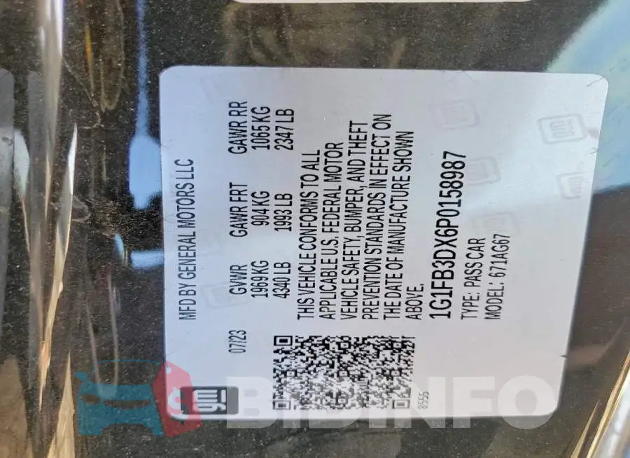 1G1FB3DX6P0158987 Photo# 12