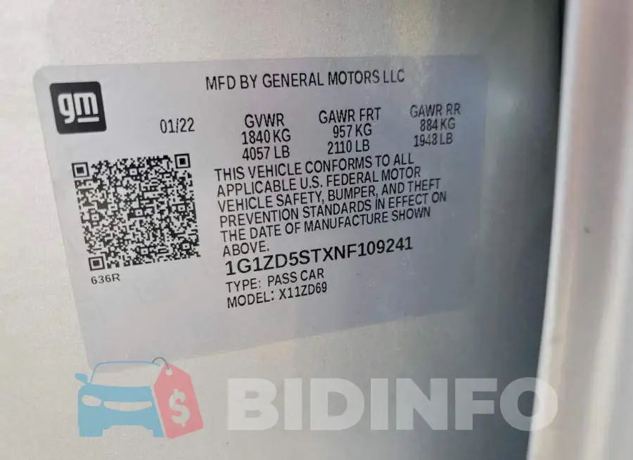 1G1ZD5STXNF109241 Photo# 12